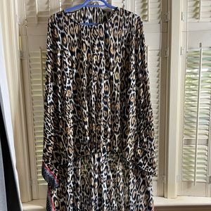 Leopard print cover up